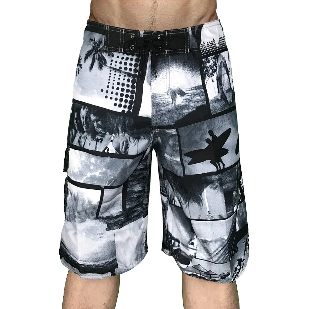 

Men's Surf Board Shorts Surfing Beach Trunks Swimming Wear Bermudas Masculina Summer Beach Vacation Casual Swimming