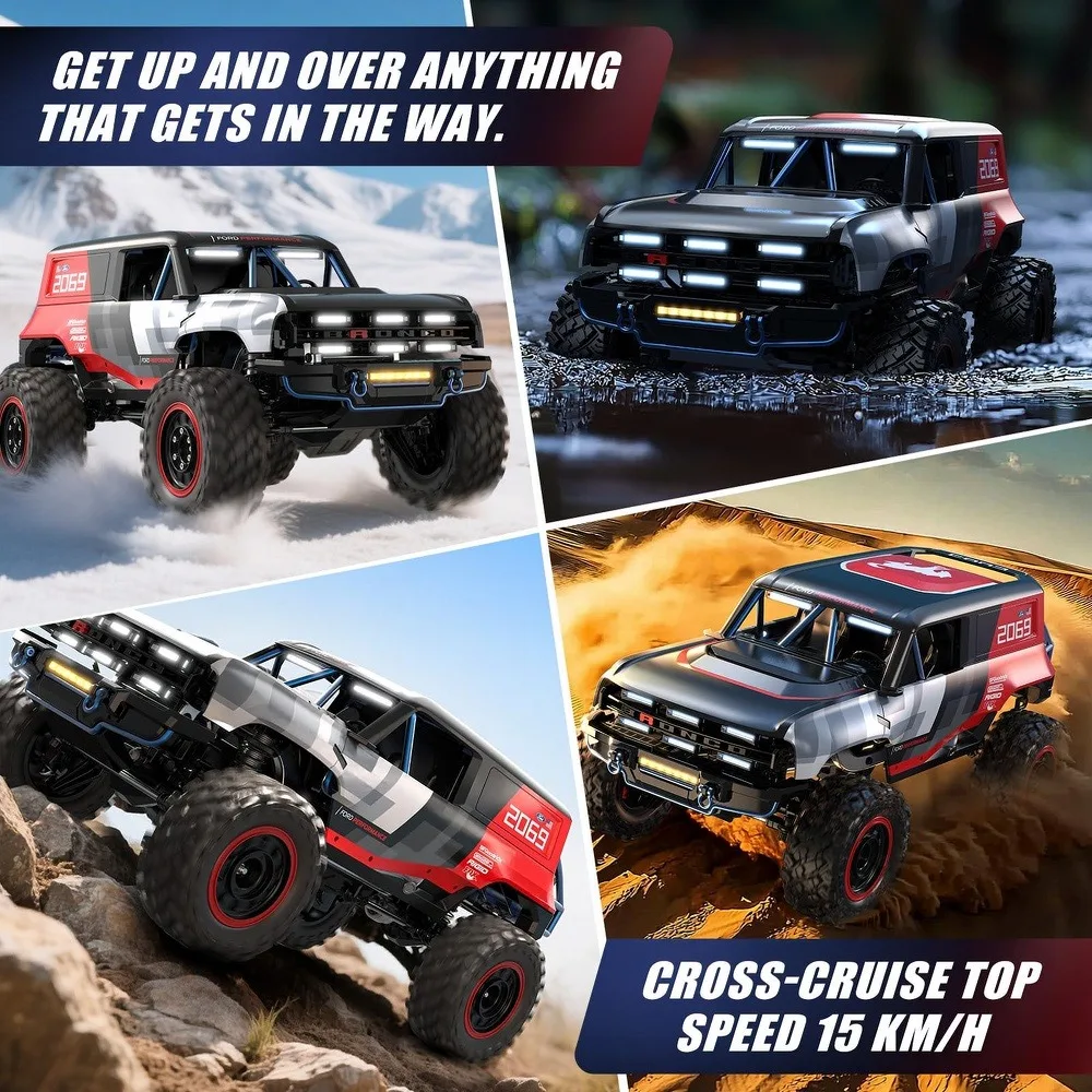 MJX H12P 1/12 escala sin escobillas impermeable RC Rock Truck oruga profesional con ejes de Portal rendimiento todo terreno