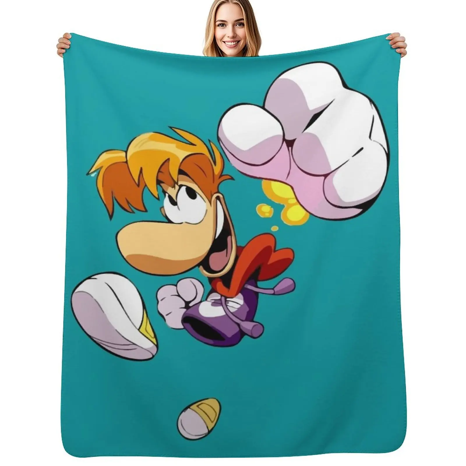 Rayman Fist Throw Blanket Warm Comfortable Blanket for Office Napping