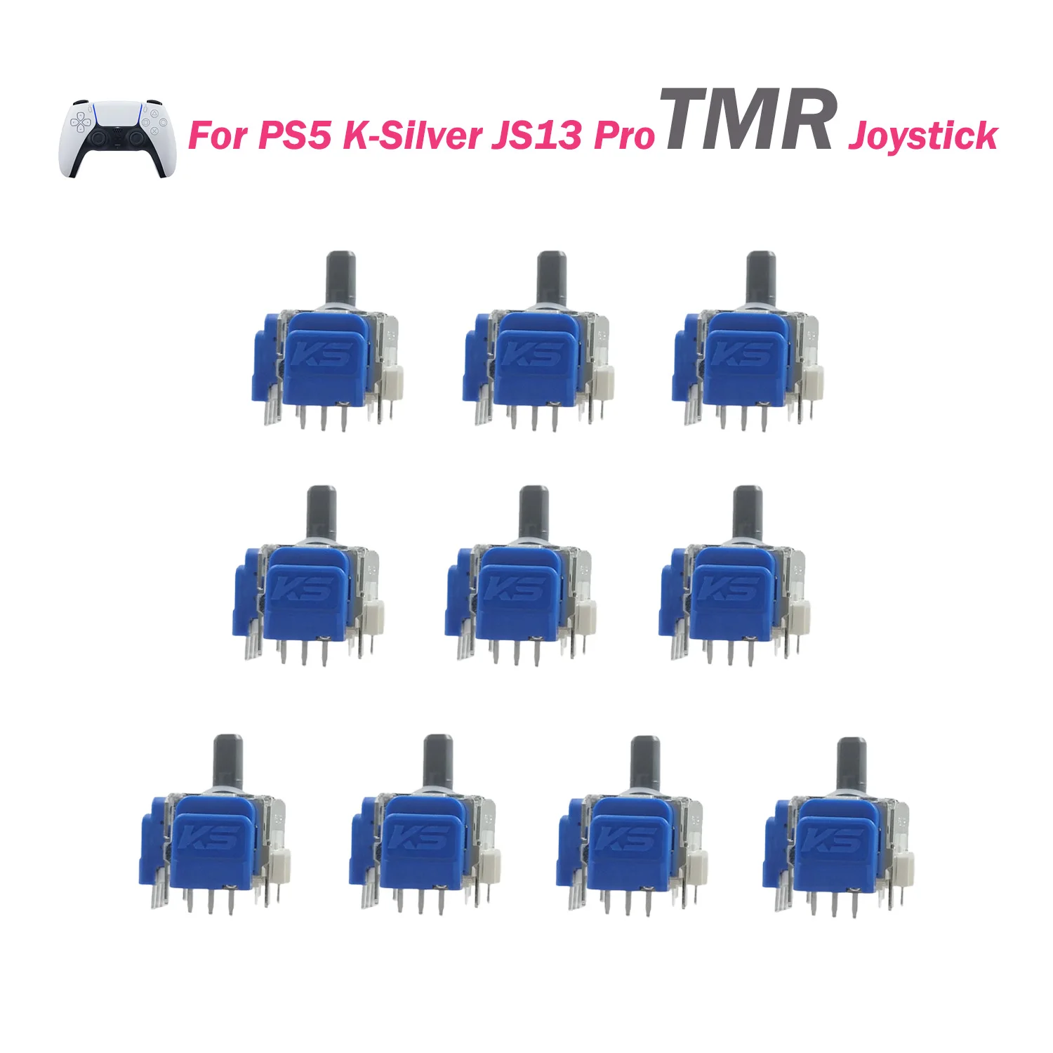 

10pcs K-SILVER JS13 PRO TMR Electromagnetic Joystick for PS5 Game Console Replacement Parts 3D Analog ThumbStick