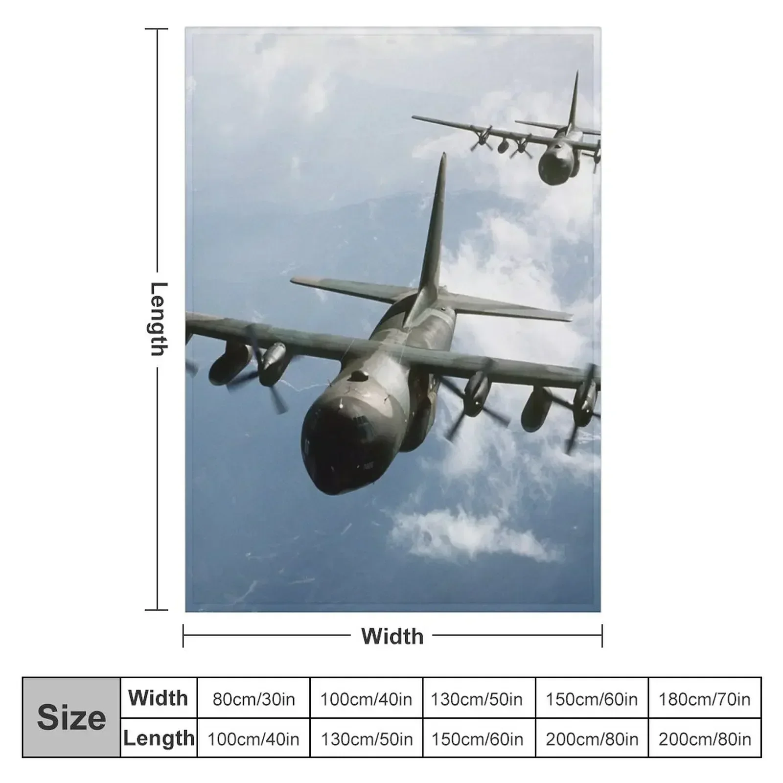 AC-130 Military Planes Throw Blanket couch cozy soft plush fuzzy picnic outdoor blanket