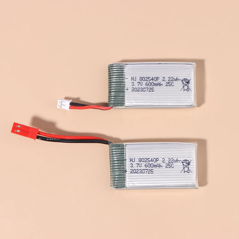 3.7V 600mAh Li-ion Rechargeable Battery For Unmanned Aerial Vehicle X5C Aircraft Accessory 802540P Remote Control Battery