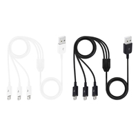 3 in 1 Charging Cable 1m Multiple Cord USB to Micro USB Splitter Cord