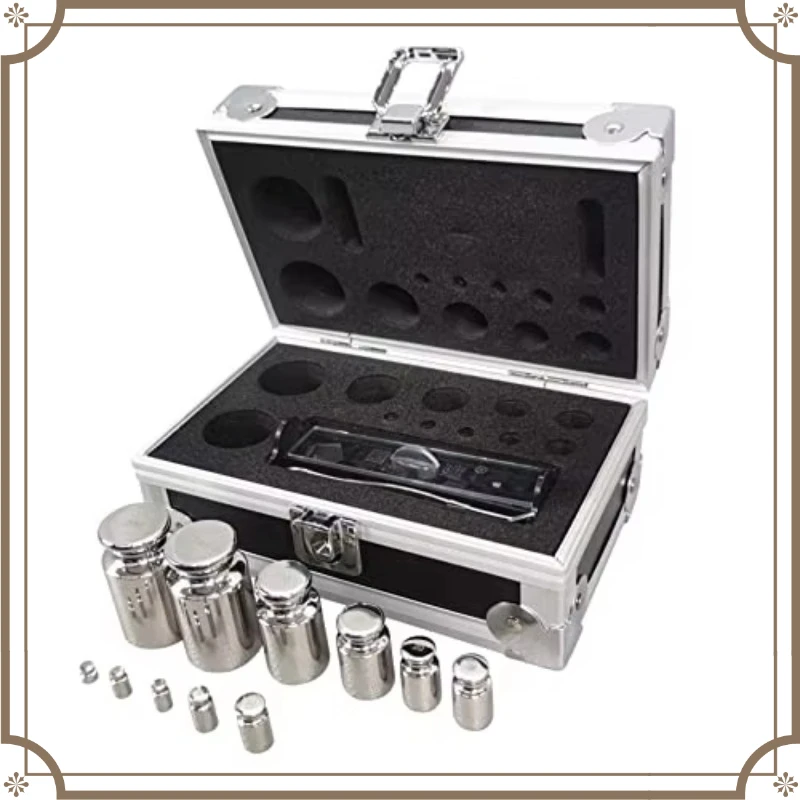 F1 Grade 23Pcs Calibration Weight Kit, 1mg-500g 304 Stainless Steel Precision Weights Set with Certificate