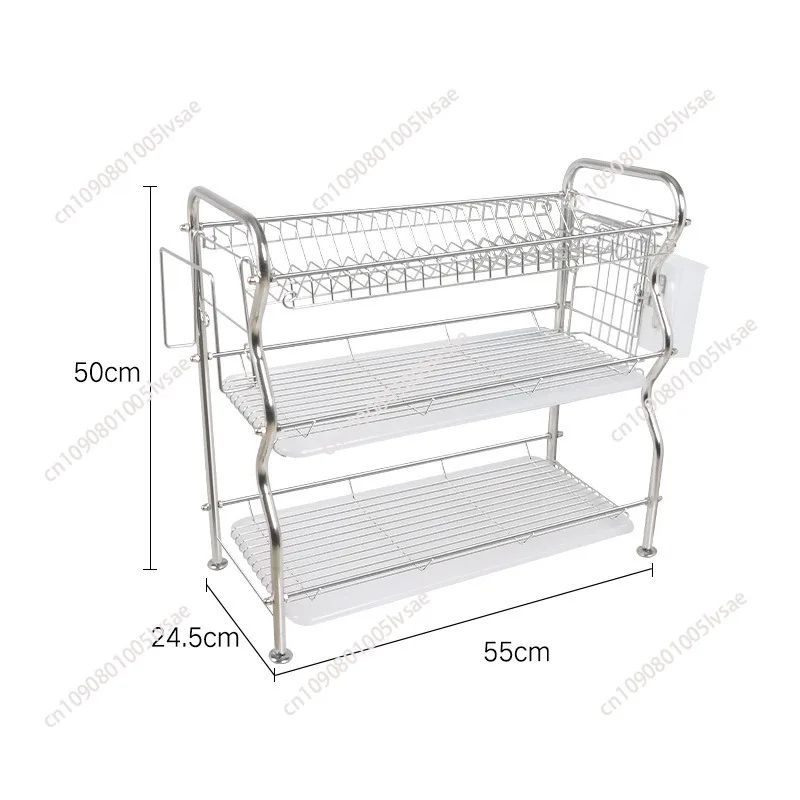 

304 stainless steel dishes, tableware rack, three-layer bowl rack, three-layer stainless steel bowl rack