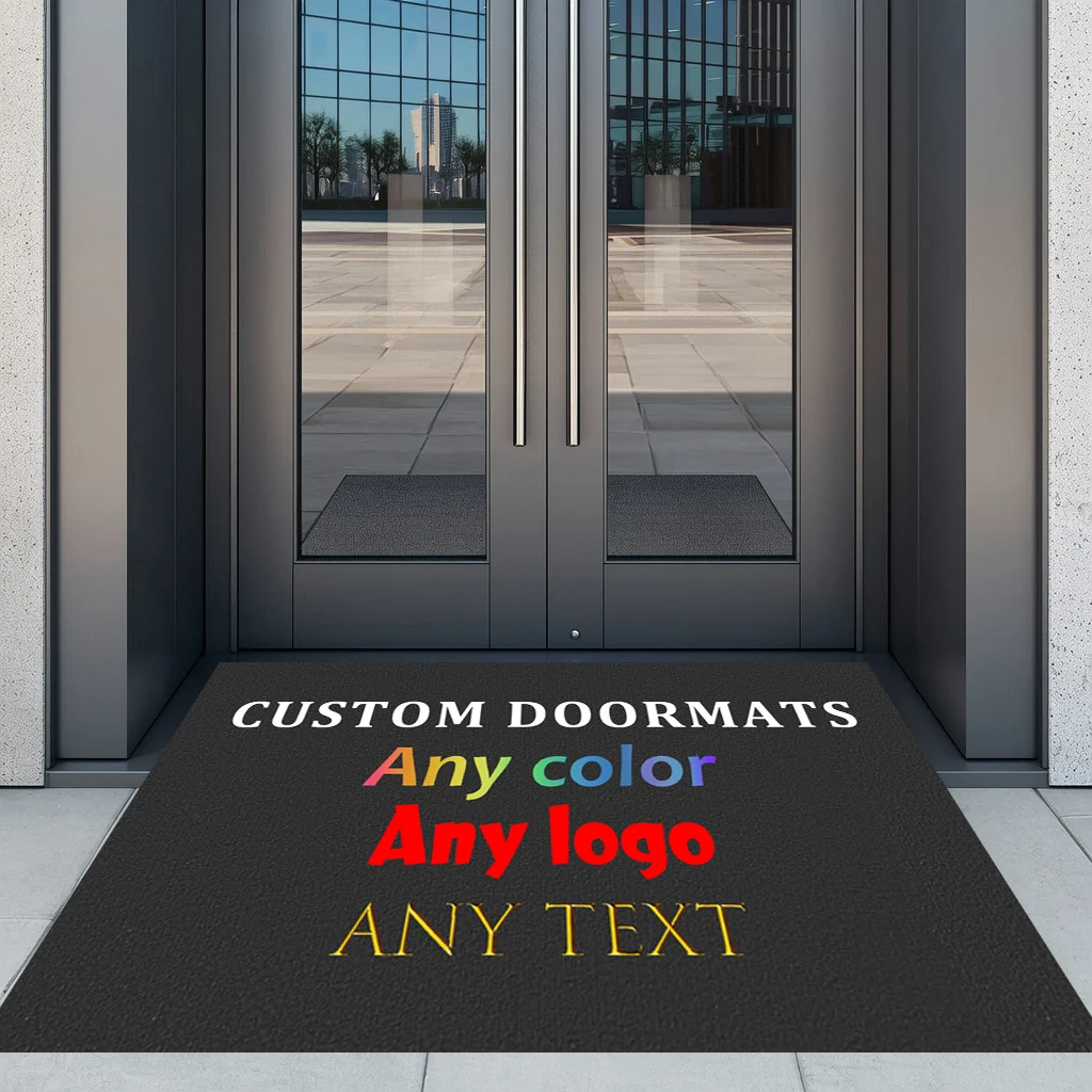 

Custom Entrance Doormat Any Color Logo Text Non-Slip Floor Mats Bathroom Personalized Doormat Customization Logo Shop Hotel Bar