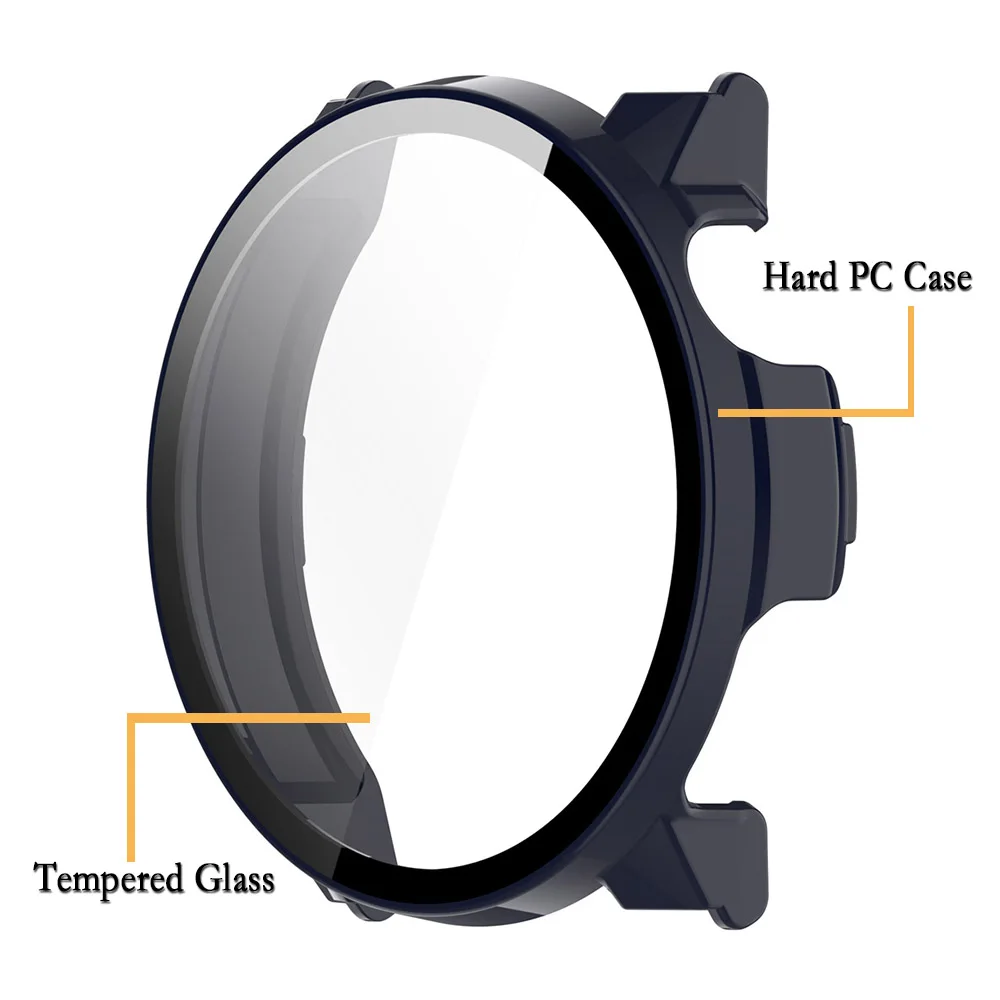 Ochrona obudowy zegarka dla COROS Pace Pro Pełne pokrycie PC Twarda obudowa z wysokiej jakości szkłem hartowanym 2 w 1 Obudowa zegarka