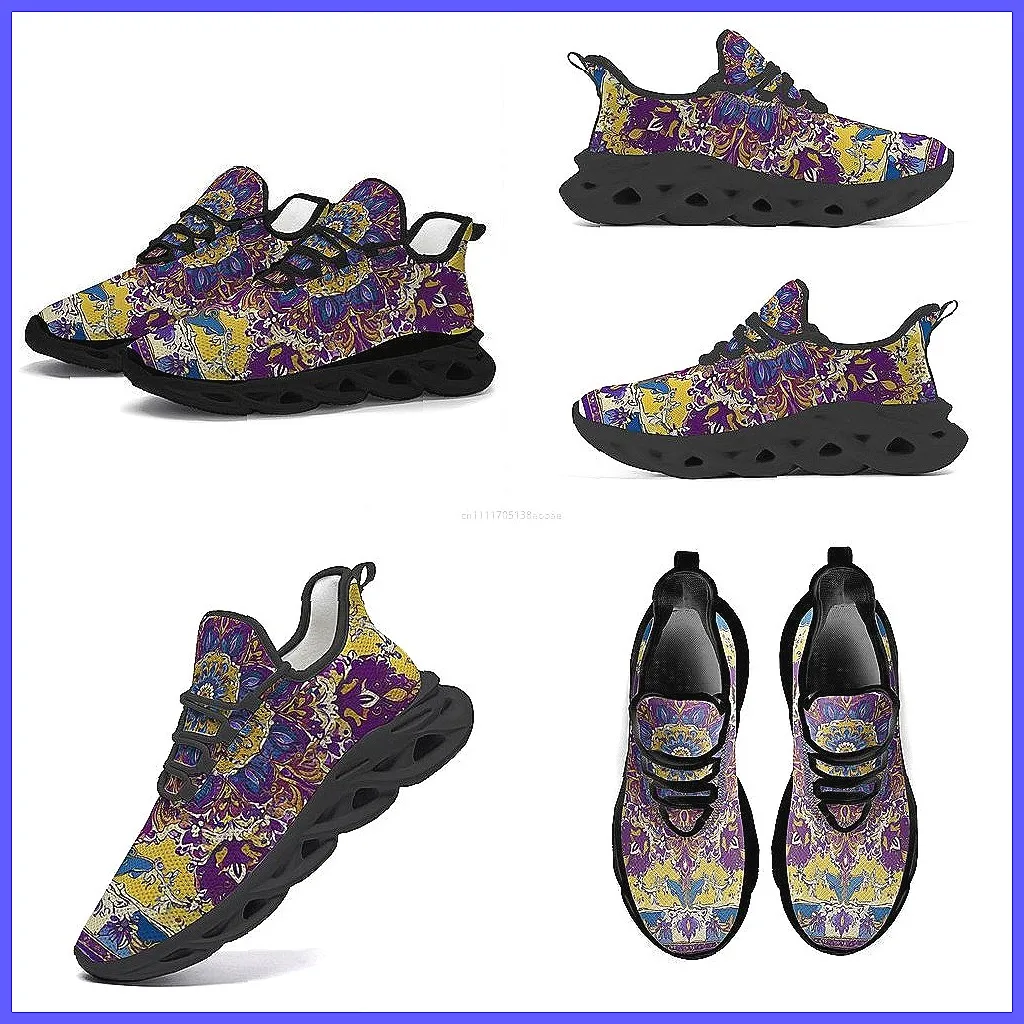 

Фиолетовые кроссовки в богемном стиле на шнуровке для мужчин и женщин, легкие дышащие повседневные кроссовки для бега