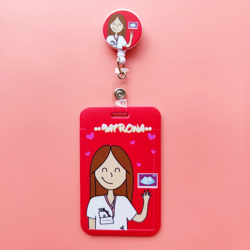 Hebamme Ausweishalter Lanyard Krankenhaus Arzt Umhängeband Kreditkartenetui Krankenschwester Kartenhalter Anmeldeinformationen Yoyo Einziehbarer Clip – Detail 27