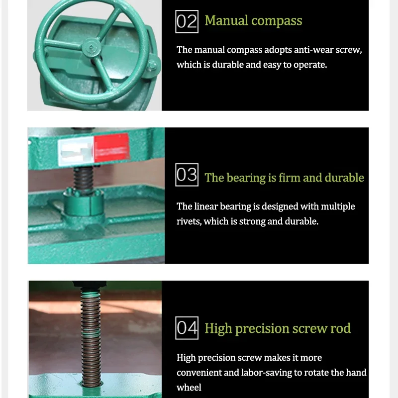 DC-900C Manuel Pressing Machine Hardcover Livre Album Document Papier Pressing Droeling et Forming Machine