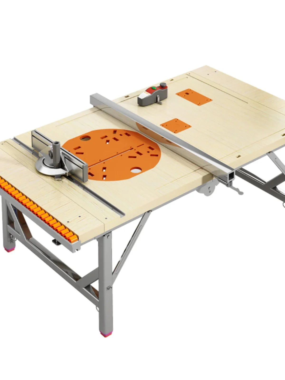 Woodworking worktable multifunctional folding woodworking saw table small lifting precision operation table portable decoration