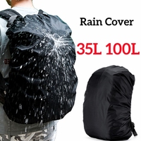 35L 100L Rain Cover Backpack Waterproof Bag Large Capacity Dust Hiking Camping Bags Portable Black Classic Schoolbag Rain Cover