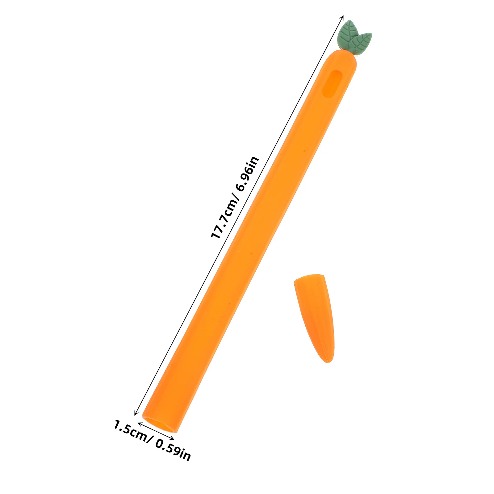 1 шт. силиконовый чехол для стилуса для карандаша 2, защитный колпачок с морковным дизайном, совместимый с карандашом для Ipad, противоударная нескользящая ручка