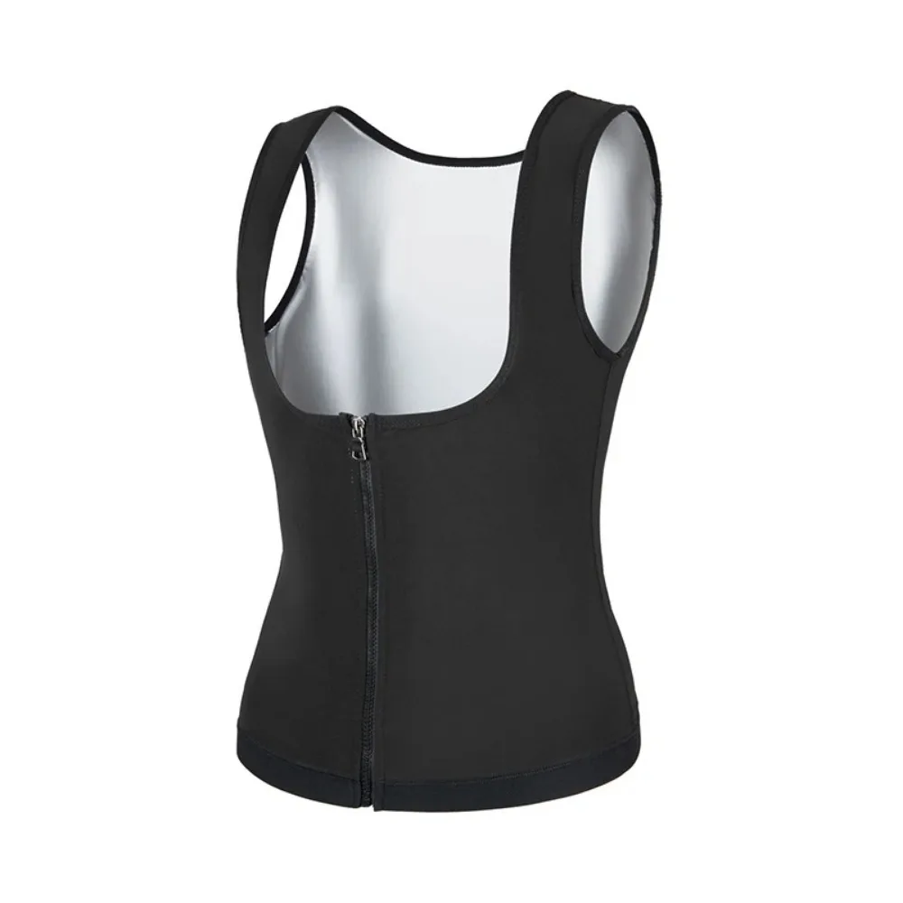 Zipper Design Sauna Suit Jumpsuit Cut Corset Construction Body Shaper Tank Top Style Sweat Technology Women Shapewear