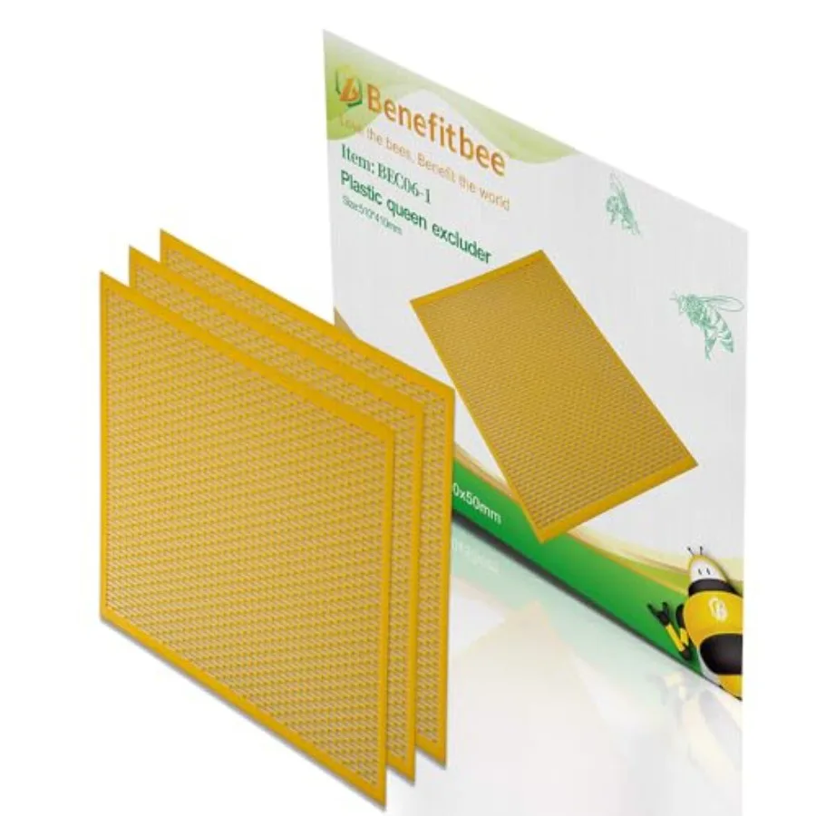 

12PCS Plastic Queen Excluder for 10 Frame Beehive - Smooth Edges No Harm to Bees' Wings Bee Separator to Keep Queen Out of Hone