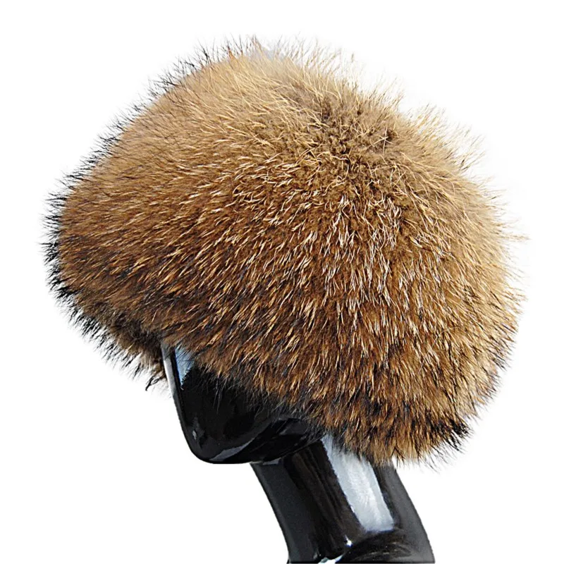 

Fur hats women's fashionable and elegant headscarves adult