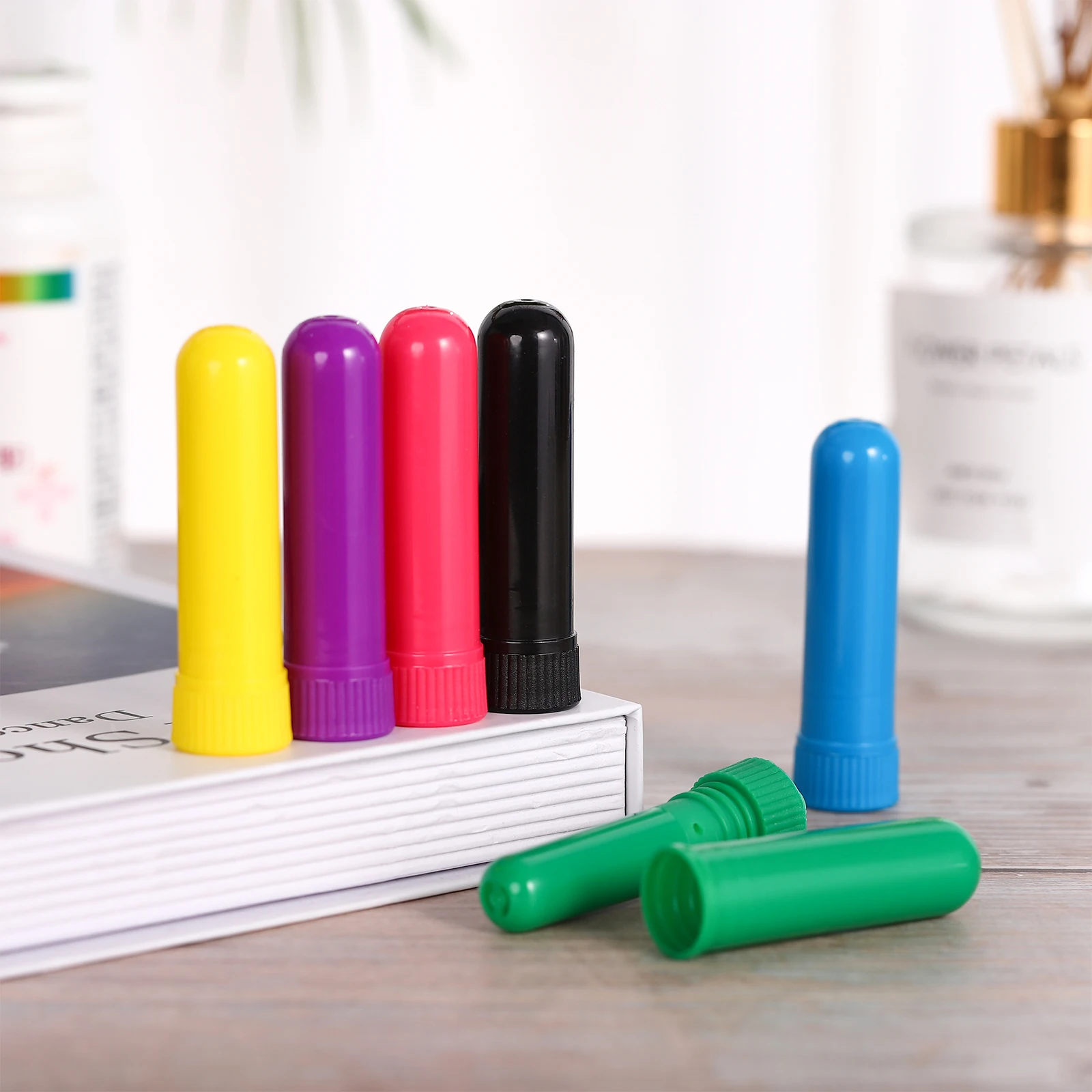 

1 комплект портативных многоразовых назальных трубок для ароматерапии с эфирными маслами, для нанесения парфюма, для здоровья