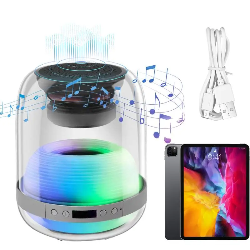 

Wireless Speaker Compact Speaker Portable Mini Speaker With RGB Light And HD Sound For Home/Party/Outdoor/Beach Electronic