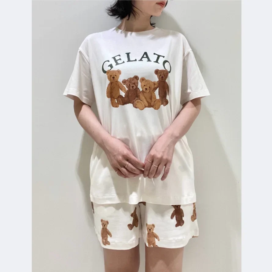 Pajamas Set Room Wear Ladies One Piece Ladies Summer Shorts Shorts Sleepwear Loungwear T-shirt Trousers, Nightwear Modal