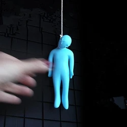 Funny Hanging Man Light String Pull doll Scary Halloween home Home decor