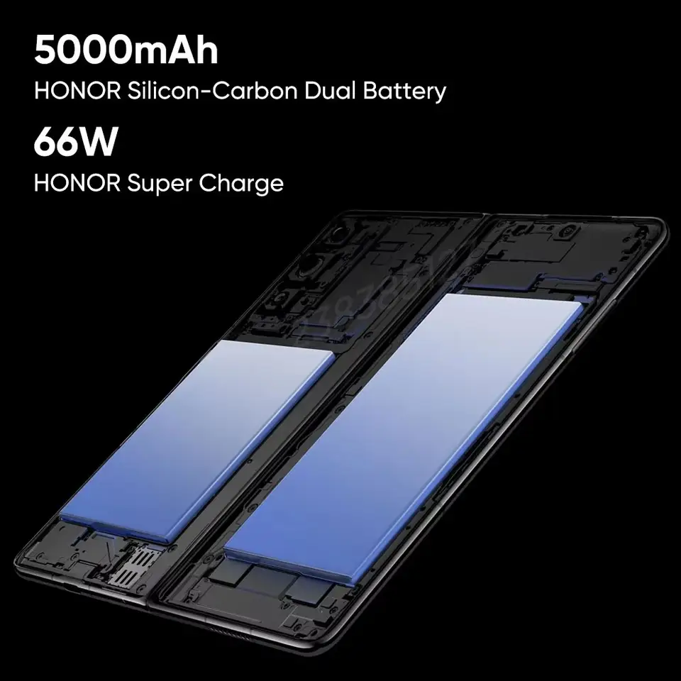 الإصدار العالمي هونر ماجيك V2 5G قابل للطي LTPO OLED شاشة 120 هرتز 7.92 بوصة كاميرات خلفية 50 ميجابكسل سنابدراجون 8 جين 2 بطارية 5000 مللي أمبير 66 واط NFC - 5