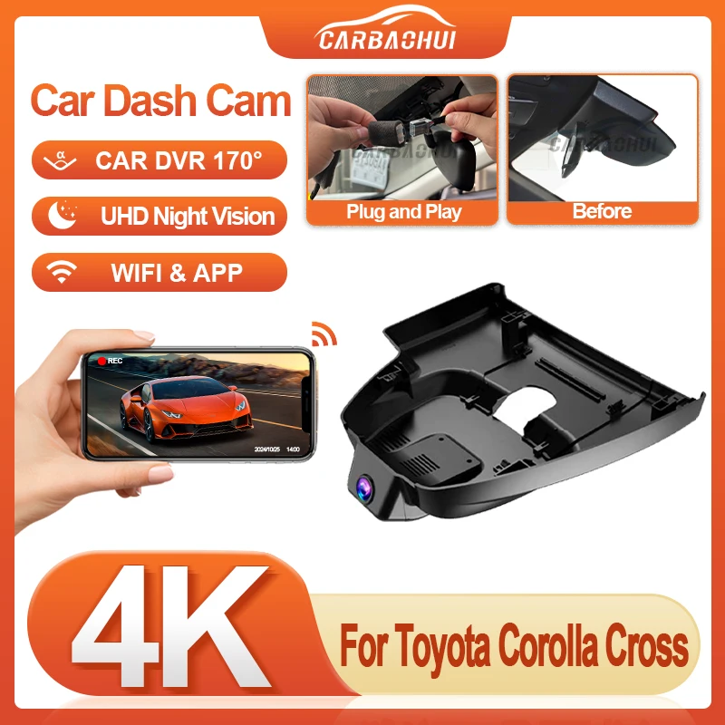 

Для Toyota Corolla Cross 2023-2026 Plug and play видеорегистратор для автомобильной камеры, видеорегистратор, автомобильный видеорегистратор, аксессуары для записи