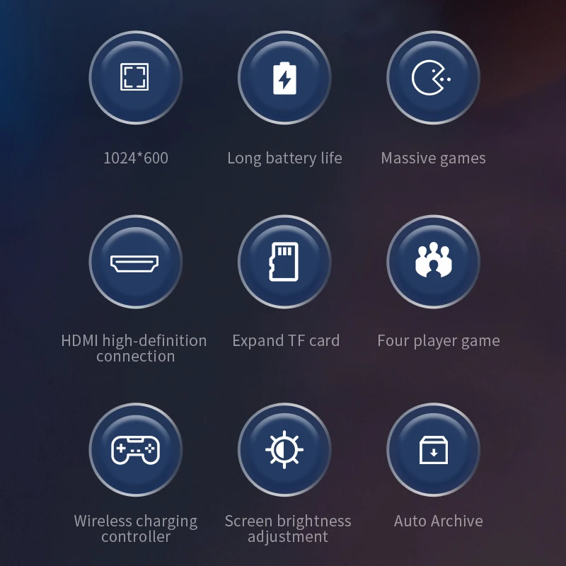 XP18 TV Game Console HDMI Output 7'' Screen Portable Video Console Wireless Controller Supports Simulator 4000mAh Battery