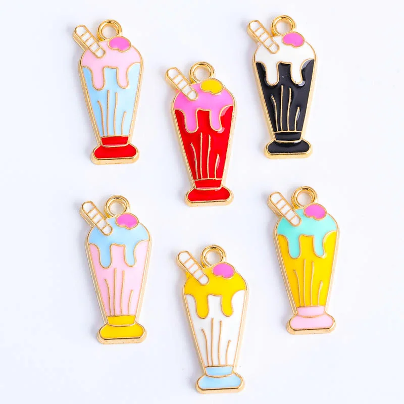 20 Stuks 10*19mm Legering Emaille Druipende Rode Wijnglas Hanger Party Fashion Charms voor Sieraden Maken DIY ketting Oorbellen Geschenken