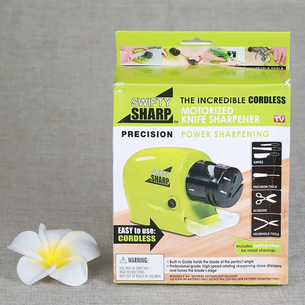 Sharpening stone Multi-functional Electric Knife Grinder Sharp-edged Tool Grinding Stone PP Material Green