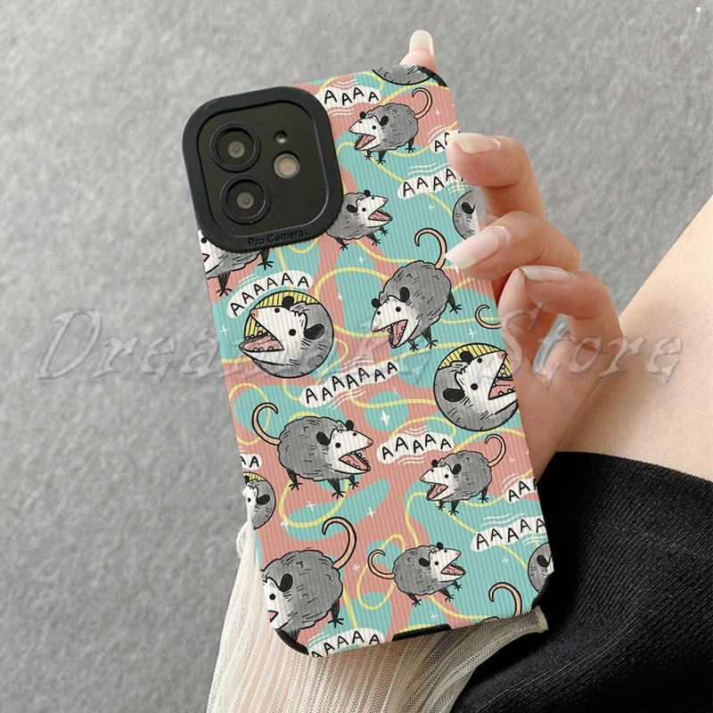 Opossum Screm Phone Case for Iphone 11 Pro Max Iphone 12 Pro Max Iphone 13 Pro Max Iphone 14 Pro Max Case