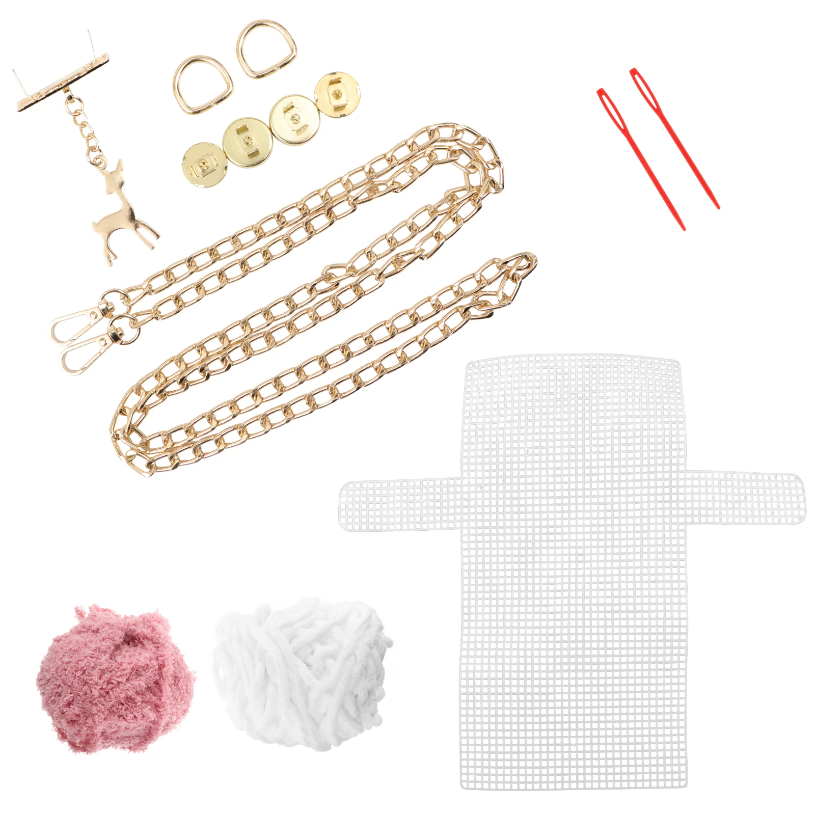 اليدوية المنسوجة محفظة DIY عدة للنساء الخياطة الحرفية عبر غرزة حقيبة صنع المواد العملي الحقيبة الحياكة مجموعة الإكسسوارات #5