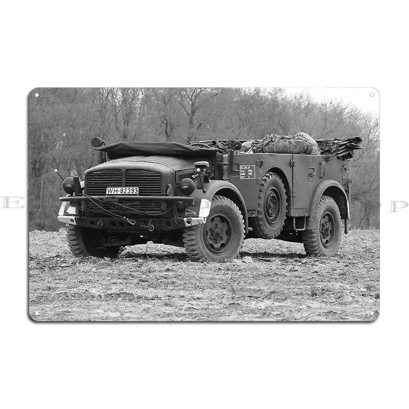Horch 108 Type 40 Troop Carrier لوحة معدنية للحفلات مخصصة لإنشاء ملصق لافتة من القصدير على شكل كهف حديدي
