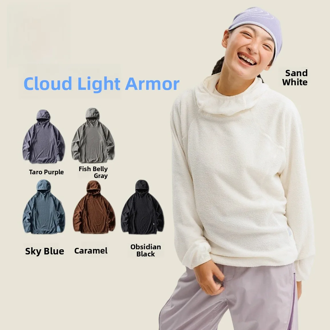 

Warm Cotton Fce Hoodie Long Sve Men's Outdoor Hiking Sweatirt Lightweight Autumn Winter Inner Wear Youth Sportswear