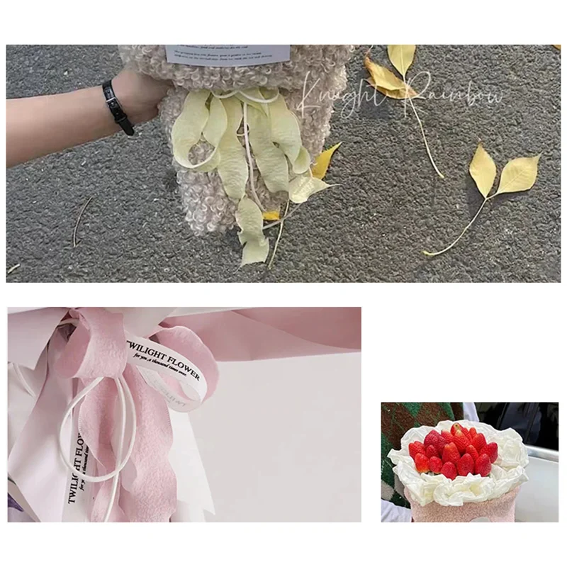 Cinta plisada con ribete, Material para envolver regalos, envoltura de regalo, cinta para ramo, cinta para embalaje de invitación de boda DIY