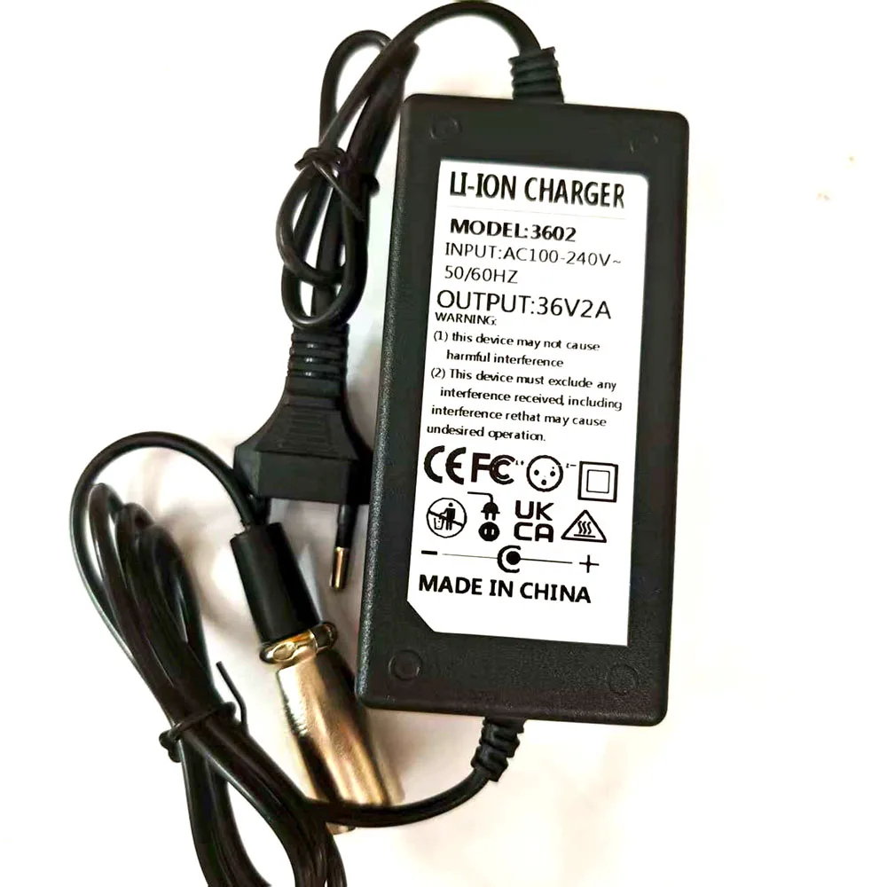 36V 2A Li-ion Battery Charger 42 Volt Lithium charger XLRM scrubber sweeper Electric bike