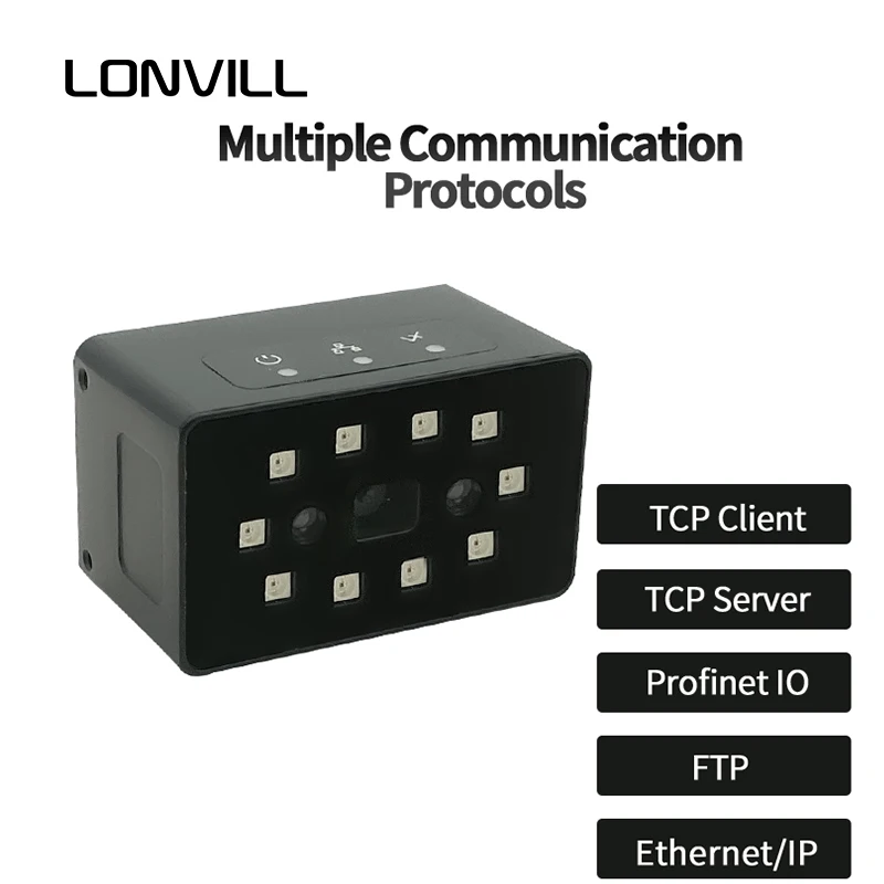 OEM ODM QR PDF417 ماسح رمز مصفوفة البيانات قارئ رمز خط التجميع الصناعي IP65 1D 2D ثابت جبل ماسح الباركود