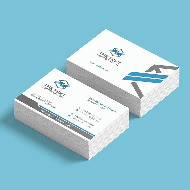 100 PCS Business Card Customized LOGO Text Full Color Double Sided Personalized Printing Thank You Card Free DESIGN Id Card