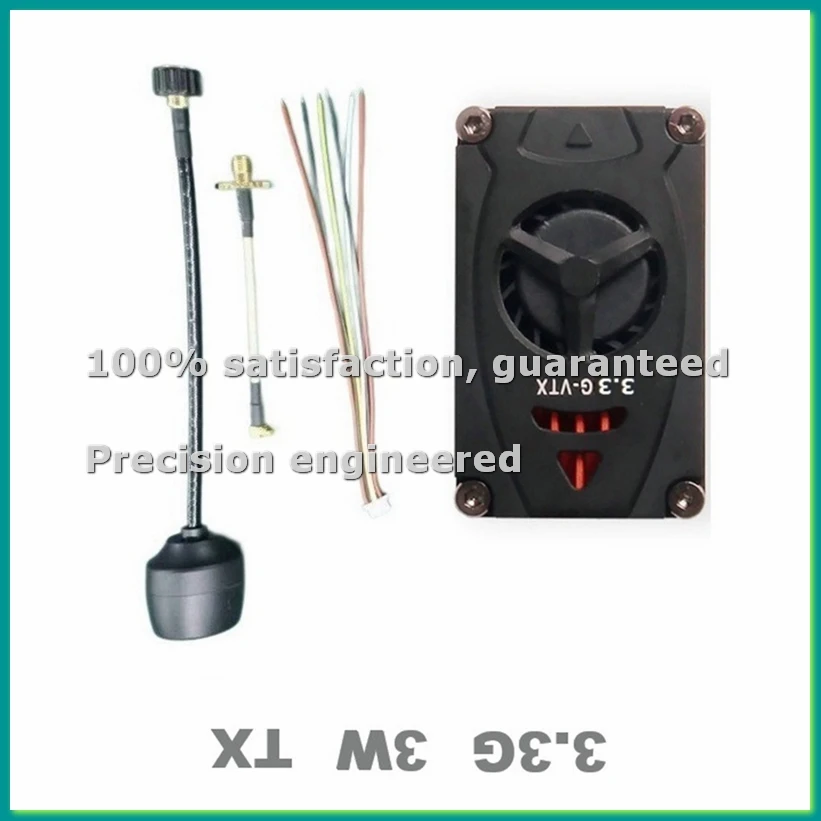 

F33-F 3.3G 3W VTX 8CH FPV Video Transmitter for RC FPV Long Range Racing Drone-PZZW