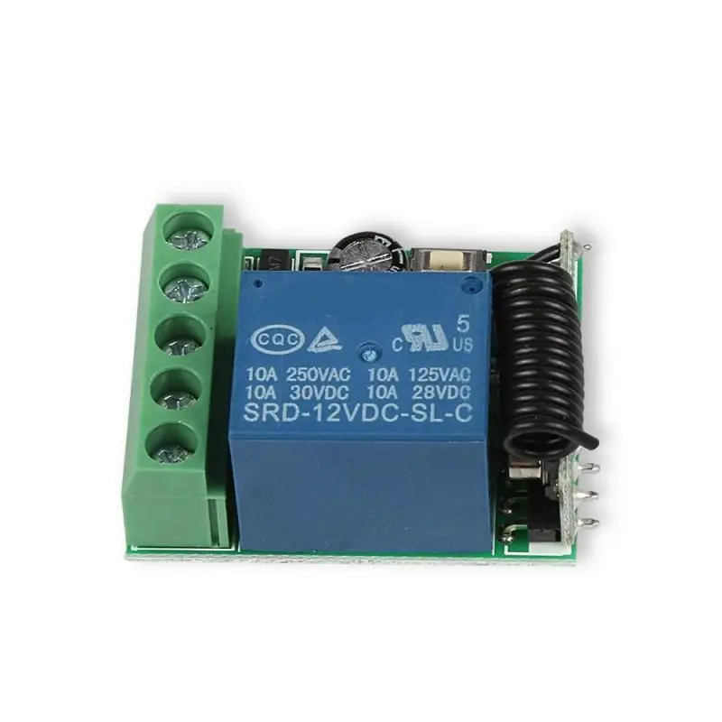 DC 12V 1CH 433MHz Universal Wireless Remote Control Switch RF Relay Receiver 433 MHz Transmitter Button Module Diy Kit