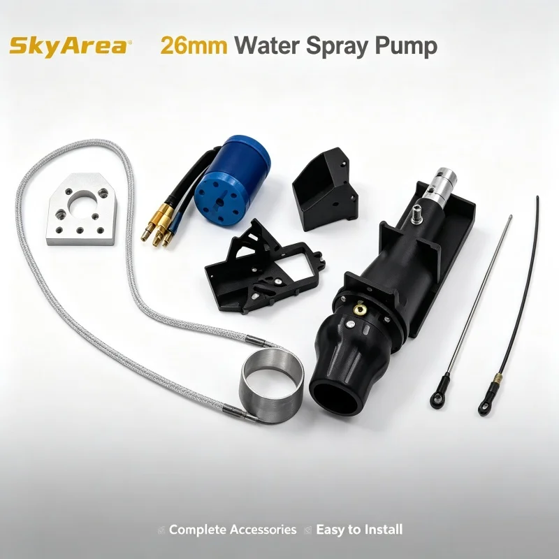26MM RC Boat Jet Pump Thruster Anti‑Weed Shallow Water 540 Motor Cooling Pipe For 1/8 1/10 RC Ship Upgrade Spare Parts