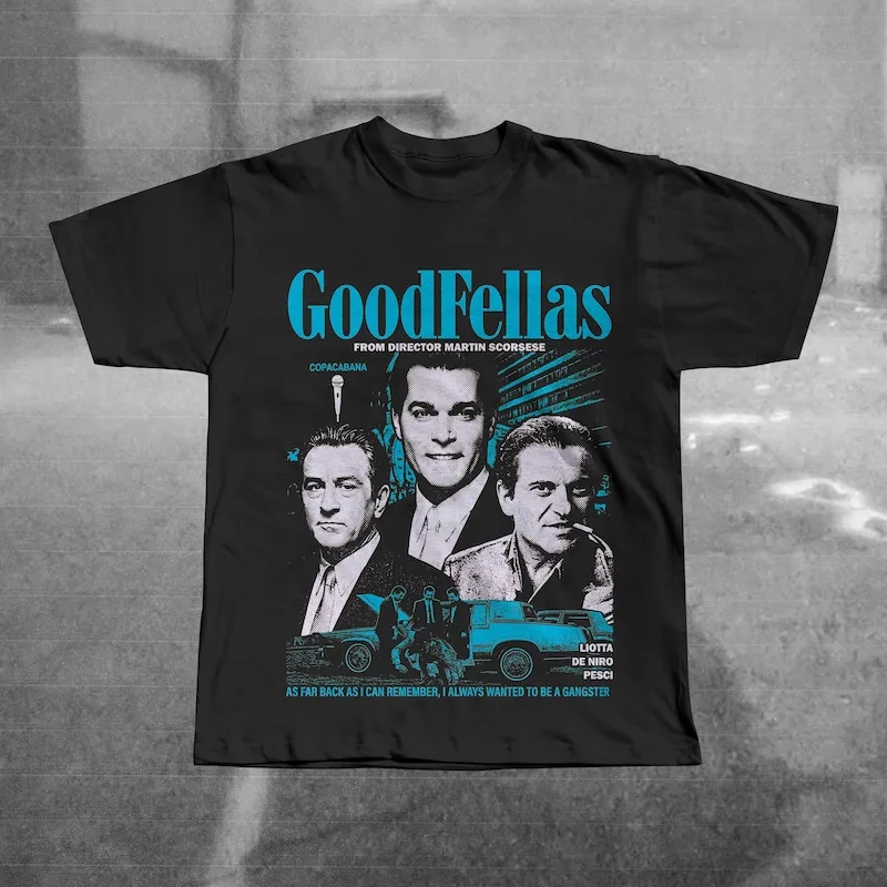 GoodFellas Movie Poster Graphic Tee | Martin Scorsese Gangster Film T-Shirt