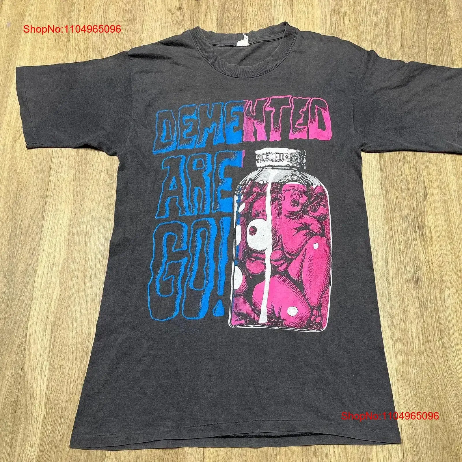 

Vintage 90 s demented are go T Shirt vintage Washed graphic Soft Casual Versatile Comfortable Breathable Top For Everyday Wear