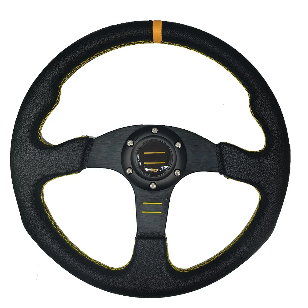 Universal 14inch 350mm Racing Steering Wheel Auto Steering Wheel Sport leather Steering Wheel With Logo