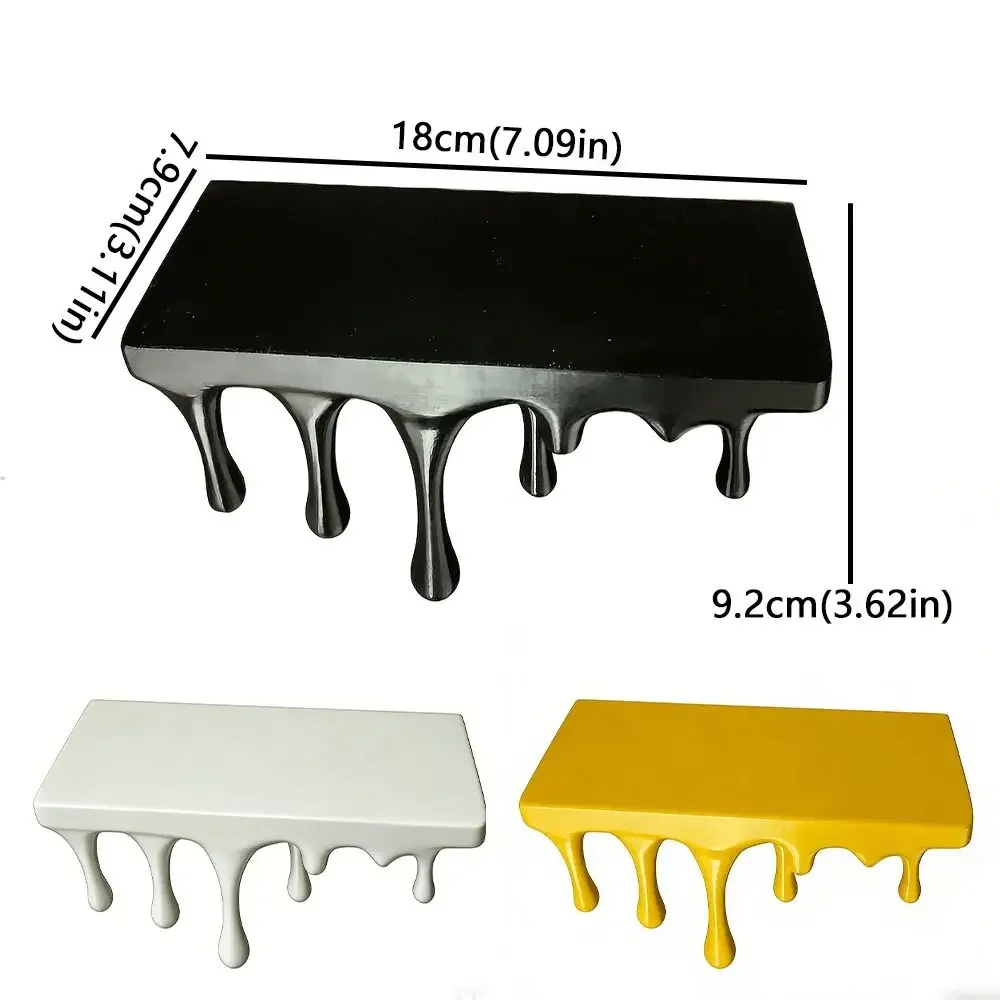 Decorative 3D Printed Drip Floating Shelf Plastic Stable Melting Wall Shelf Irregular Artistic Plants Display Stand Bedroom