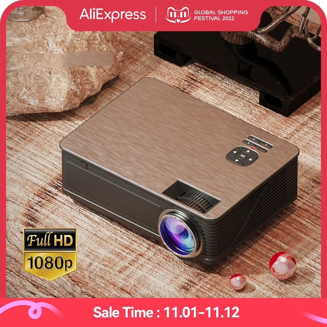 New! M5S M5SW Full HD 1080P Projector Support 4K Android WiFi 7000 Lumens Smart Phone TV box with Gift