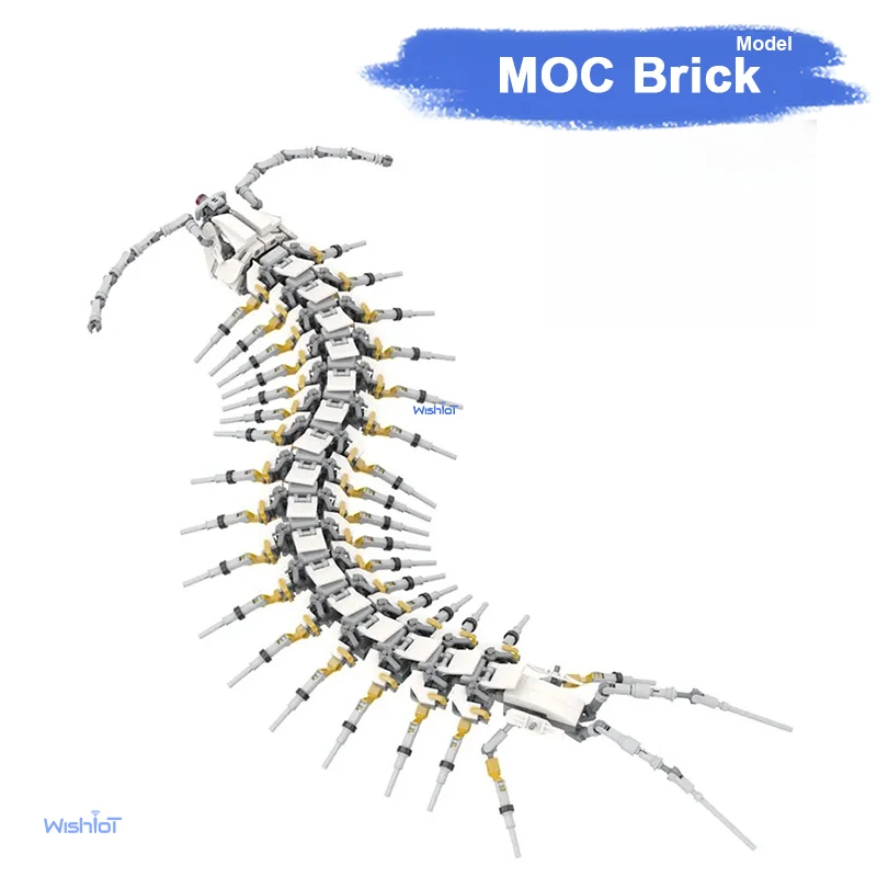 

Realistic Centipede Mecha 691pcs Building Blocks - DIY Insect Robot Model Kit Small Granule Assembly Toy for Adults & Kids