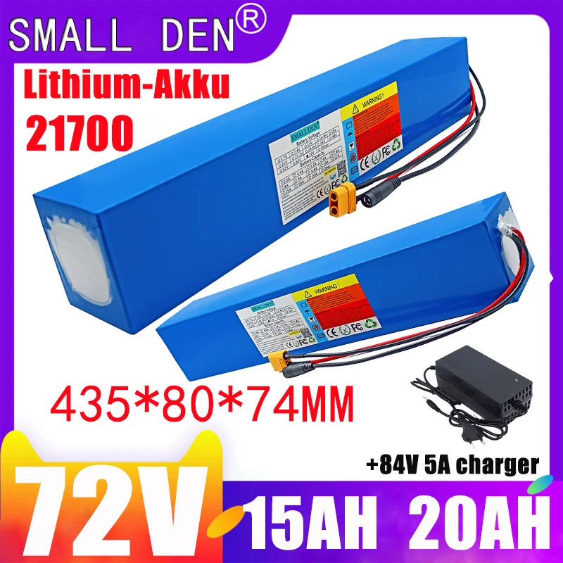 

new 72v 20AH 15AH long lithium battery pack with built-in BMS 84V rechargeable batteries for bicycles, scooters, and motorcycles