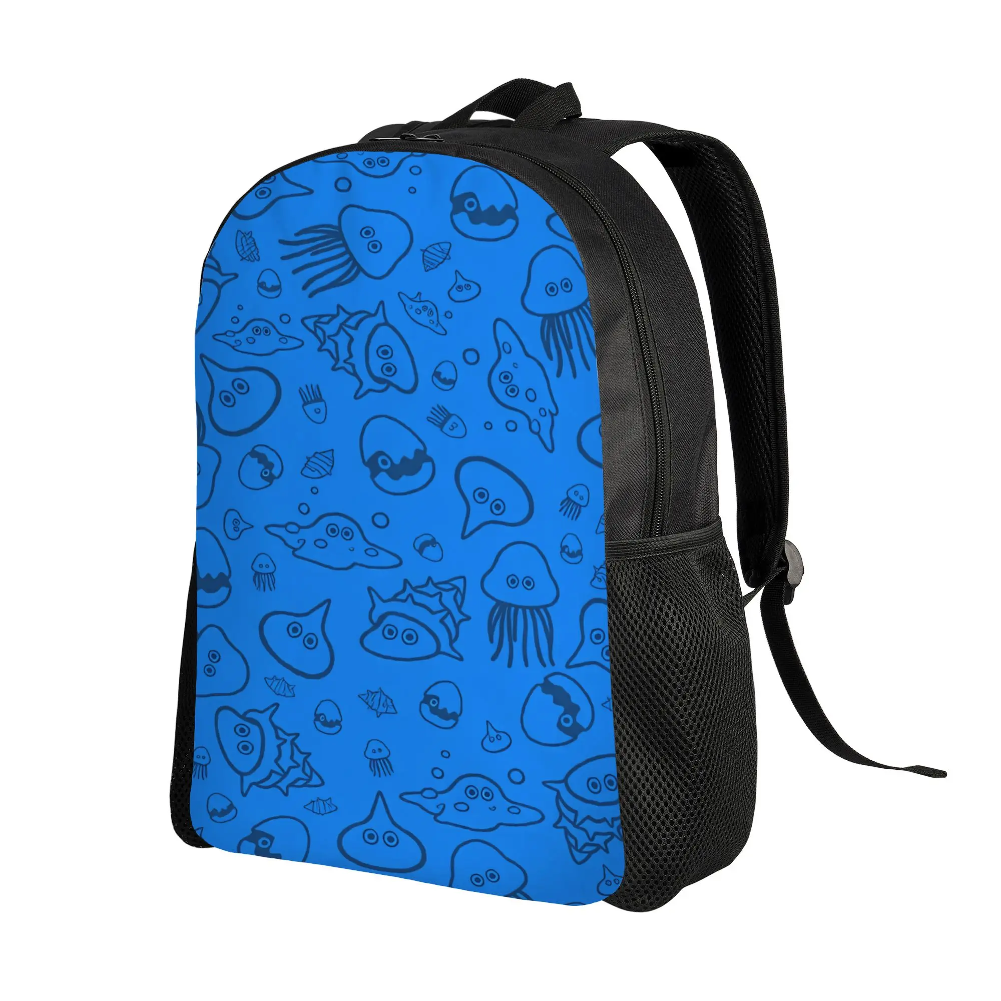 Dragon Quest Slime  Backpack  Teen Polyester Trekking Backpacks Pattern Kawaii School Bags Rucksack