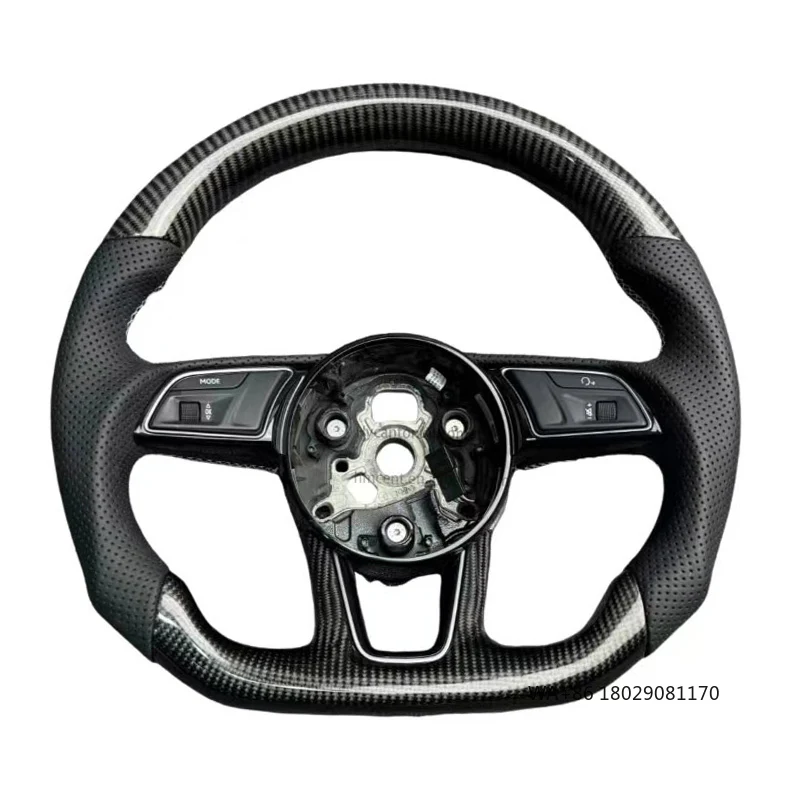 

Высокое качество, оптовая продажа, индивидуальный кожаный руль из углеродного волокна для Audi A3 A4 A4L A5, автомобильный руль