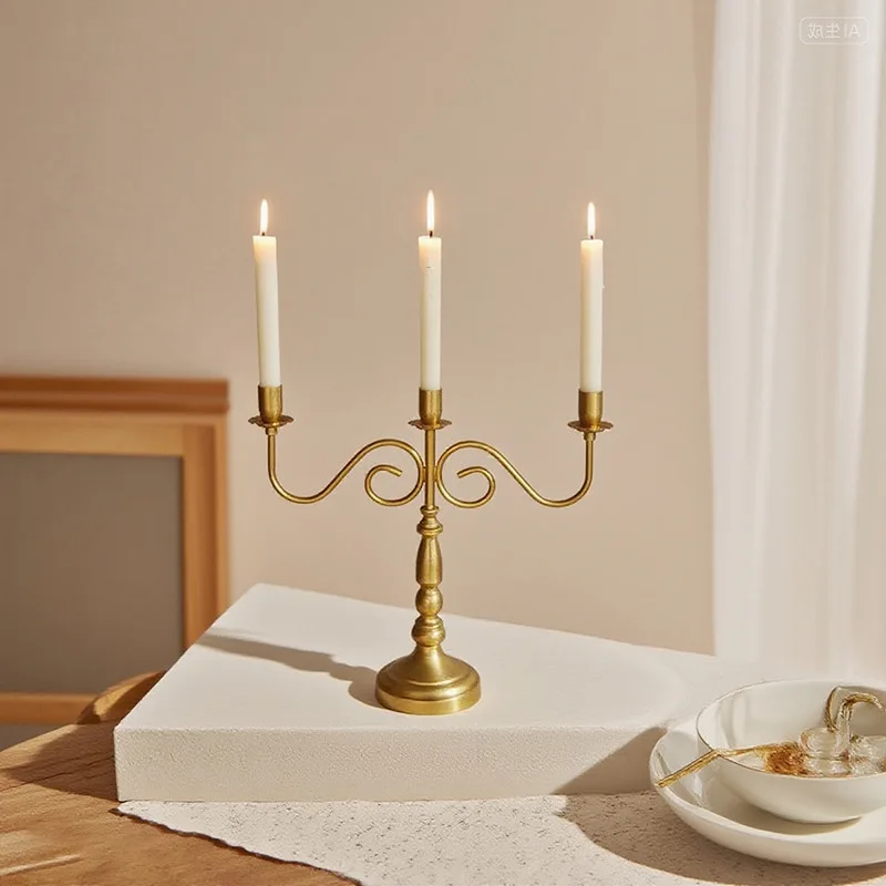 3/5 Arms Metal Candelabra Candlestick Elegant Candle Holder Stand for Wedding Dining Table Christmas Party Home Decoration